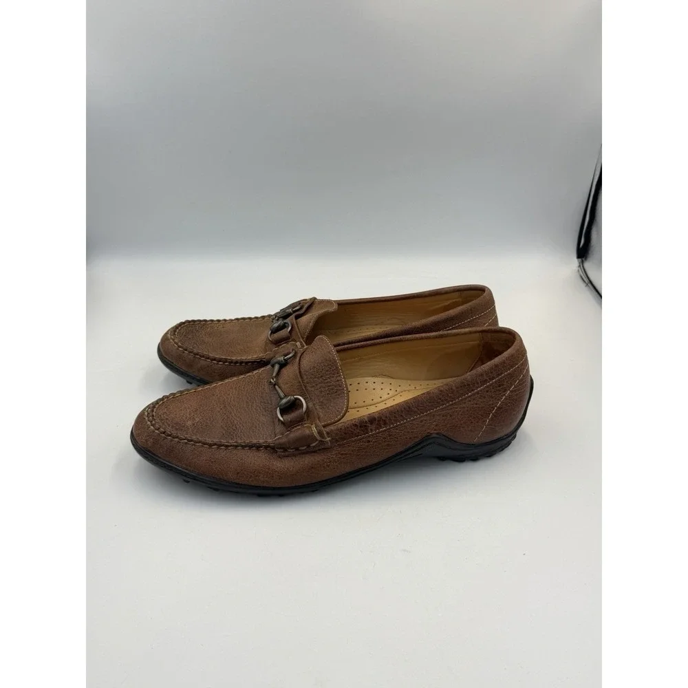 Martin Dingman Countrywear Brown Leather Bit Loafers Vibram Men's 10M Brazil